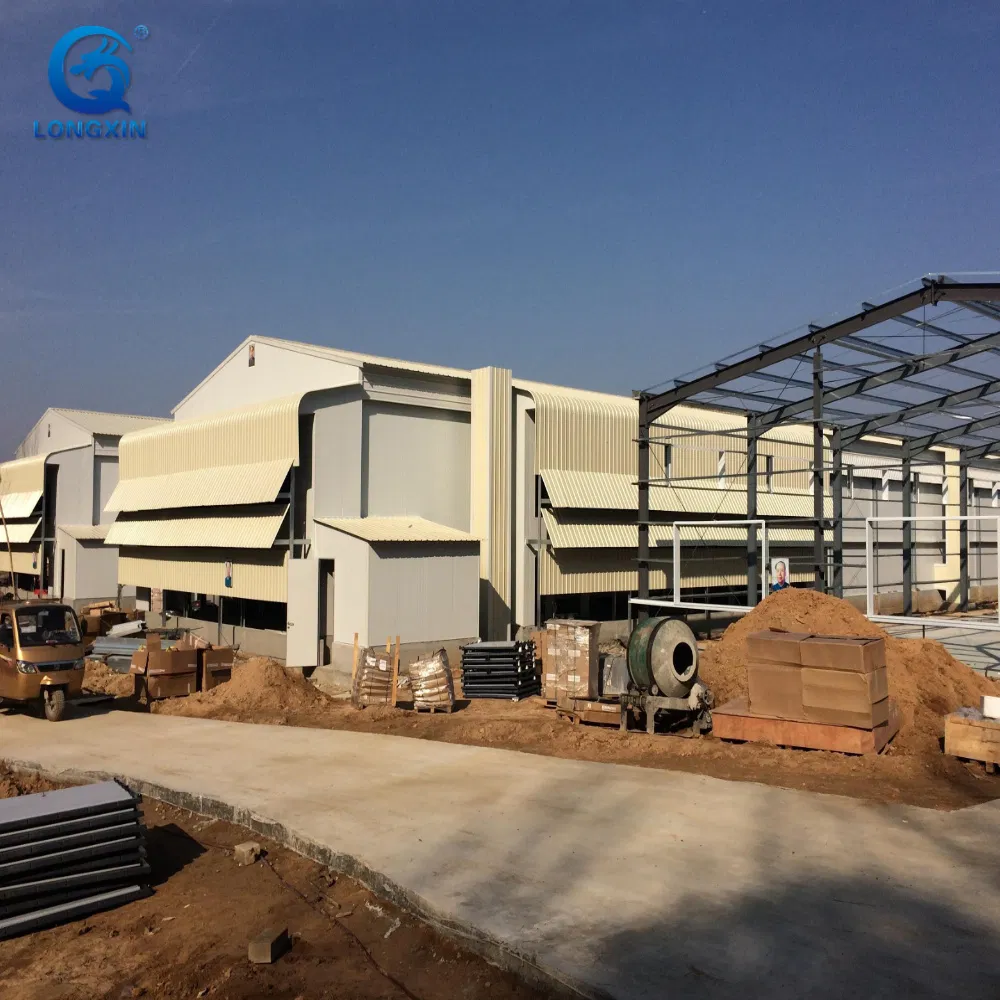 New Prefabricated Durable & Easy Installation Steel Structure Chicken Dairy Cattle Goat Shed Layer Breeding Cage Chicken Broiler Poultry Farm for Sale