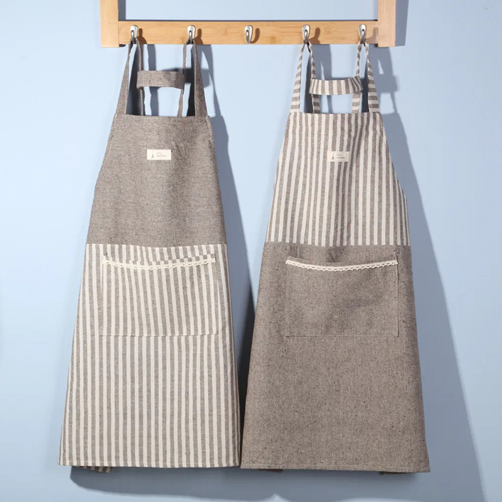Wholesale Water Resistant with Pockets Canvas Cotton Cooking Kitchen Apron