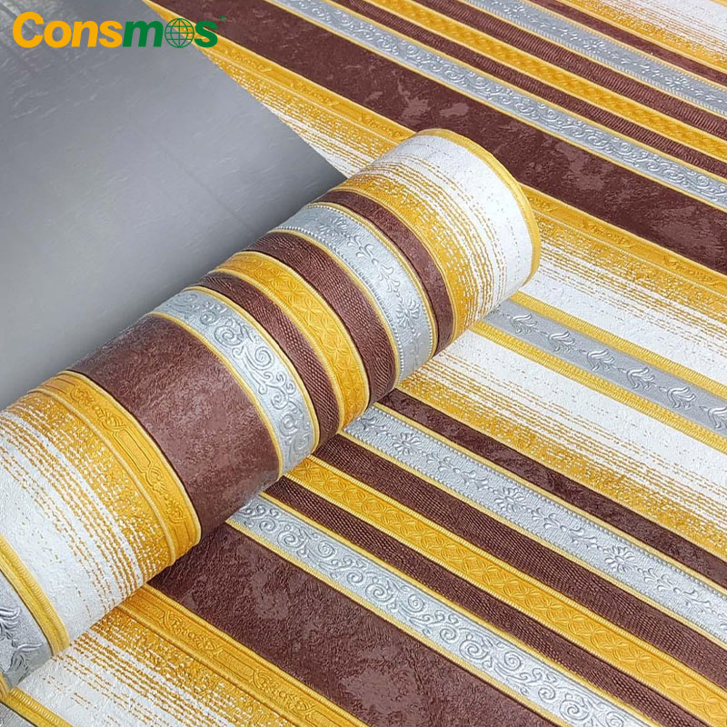 Роскошные золотые 3D обои из ПВХ с пеной PE