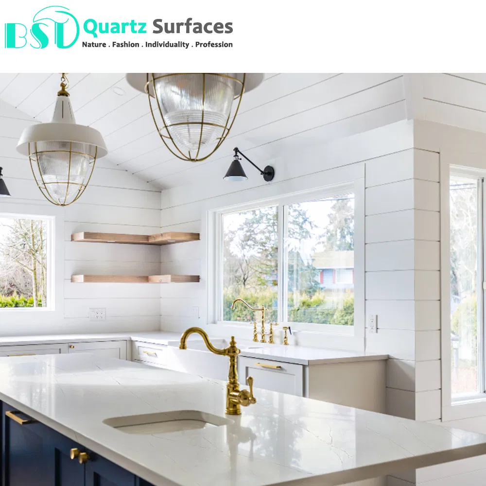 20mm Thick Fabricated White Quartz Vanity Tops