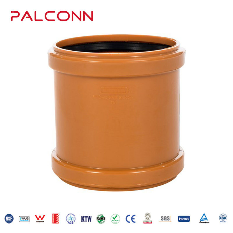 OEM 160mm White or Orange PVC Gasket Drainage Pipe and Elbow