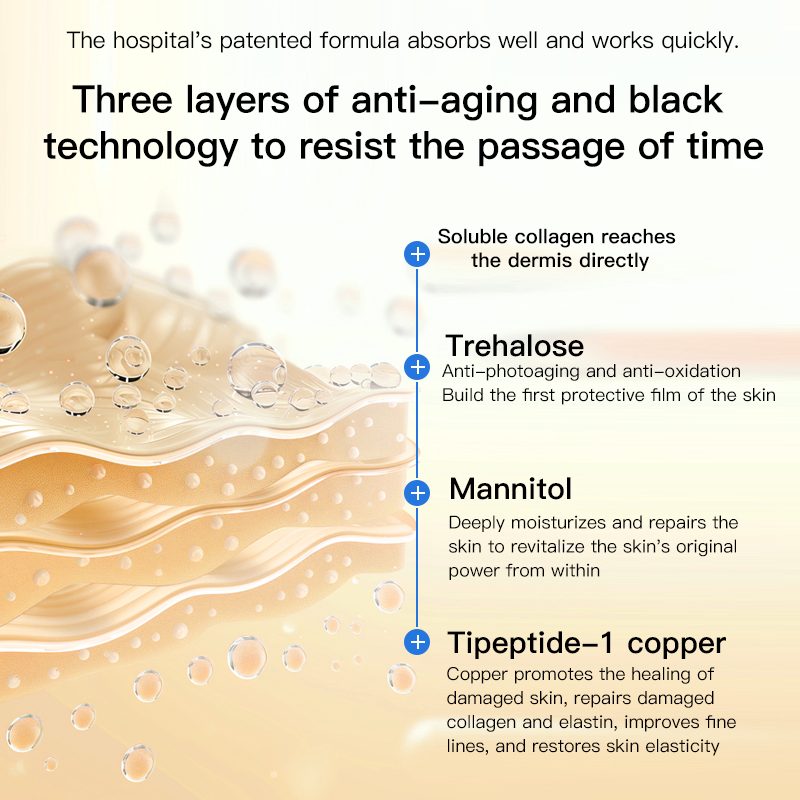 Asian Skin Firming Elasticity Brightening Blue Copper Peptide Freeze-Dried Powder