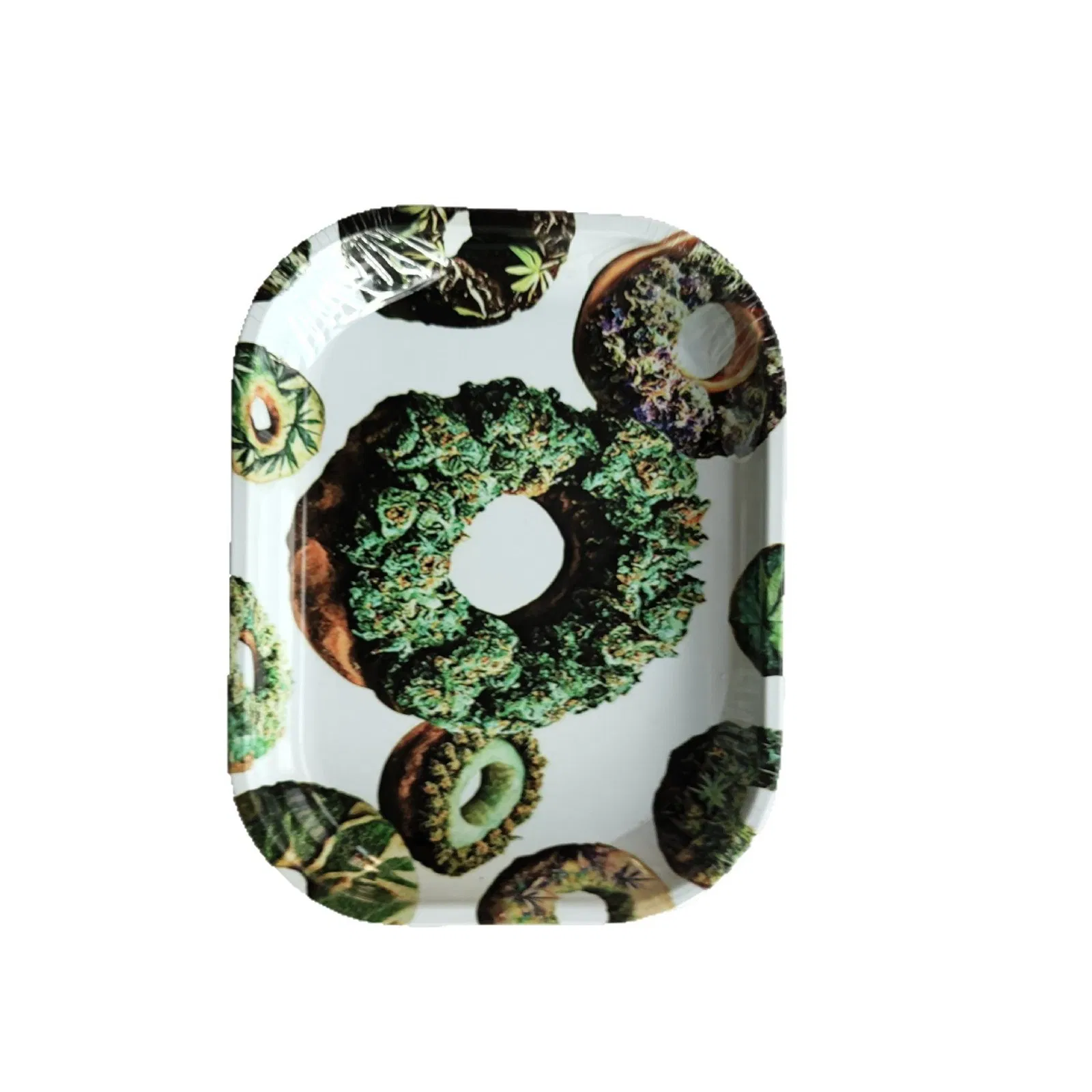 Custom Logo Metal Serving Tray 180*140mm Tin Smoking Rolling Trays