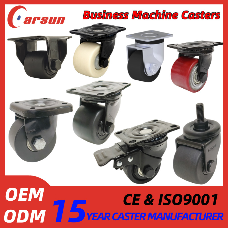 China Caster Manufacturer Direct Selling 1.5/2/2.5/3 Inch Heavy Duty Castors Nylon Wheel Swivel Caster Low Gravity Casters