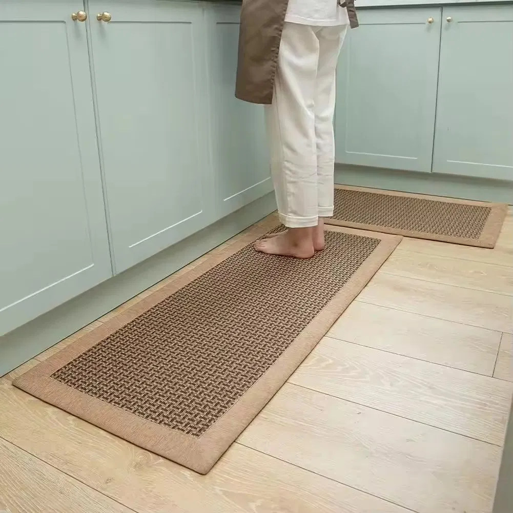 Kitchen Running Carpet Non-Slip Washable Kitchen Floor Mat Rubber Absorbent Kitchen Floor Mat