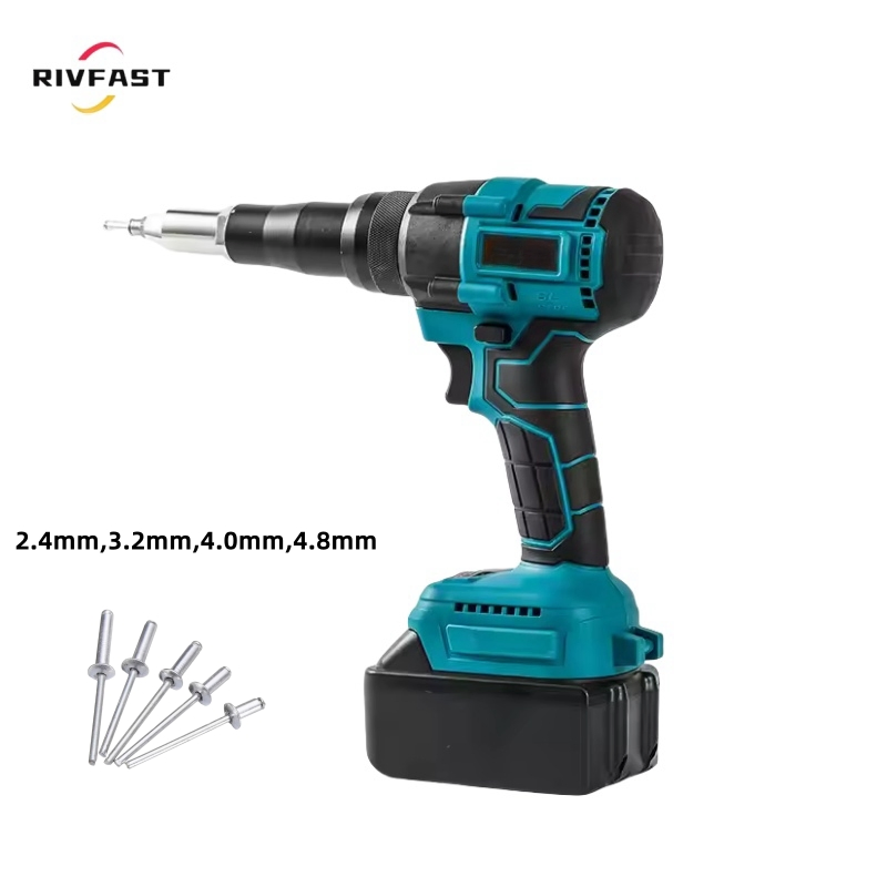 Аккумуляторная заклепочная машина 21В с 2 батареями