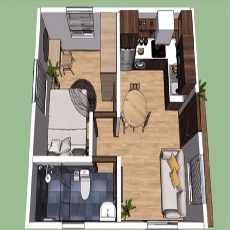 Cozy 1 Bedroom Small Granny Flat Tiny Home Cottage Cabin Prefab House