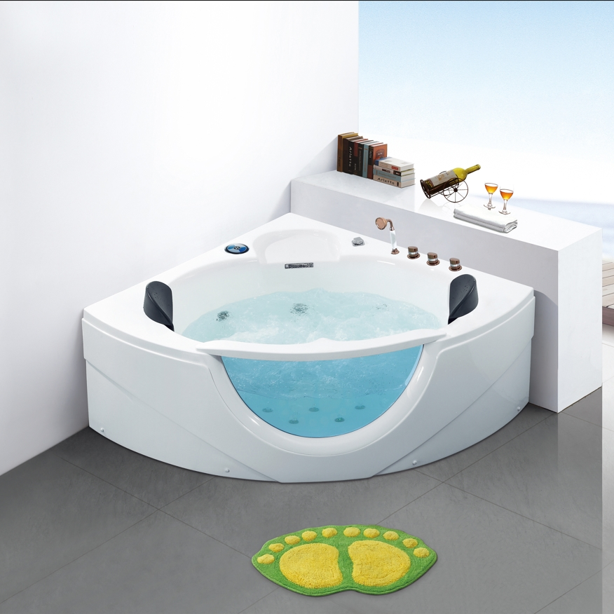 Акриловая массажная ванна с насосом и пузырьками воздуха на двоих