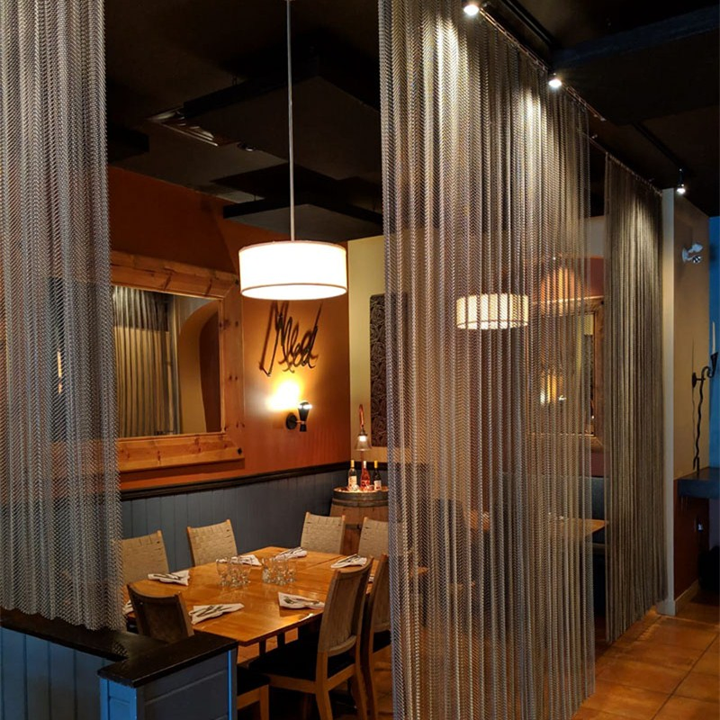Aluminum Security Curtain Coil Drapery Metal Mesh Curtain