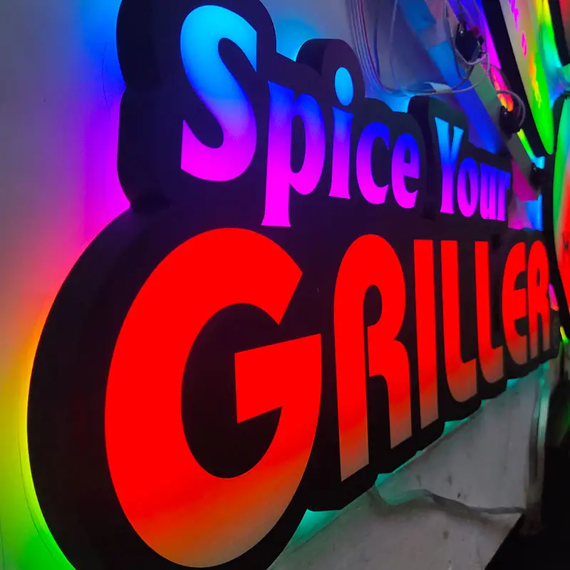 Custom Neon Sign LED Channel Letters 3D RGB Letter Signage