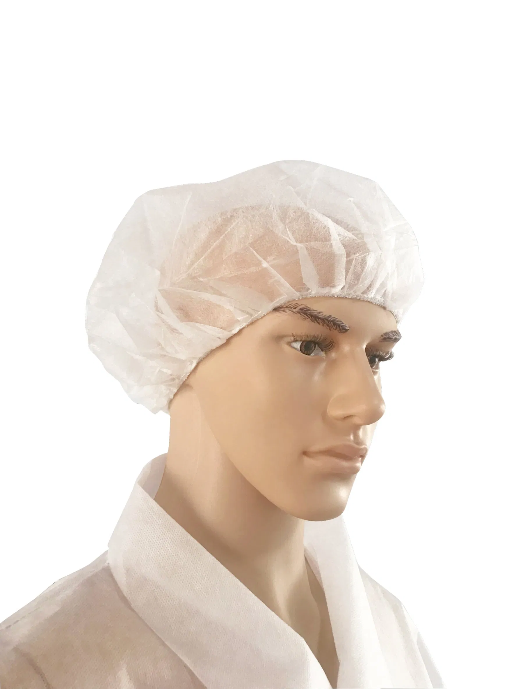 Dust-Proof Disposable Bouffant Breathable Non-Woven PP10g 21'hair Surgical Cap for Worker