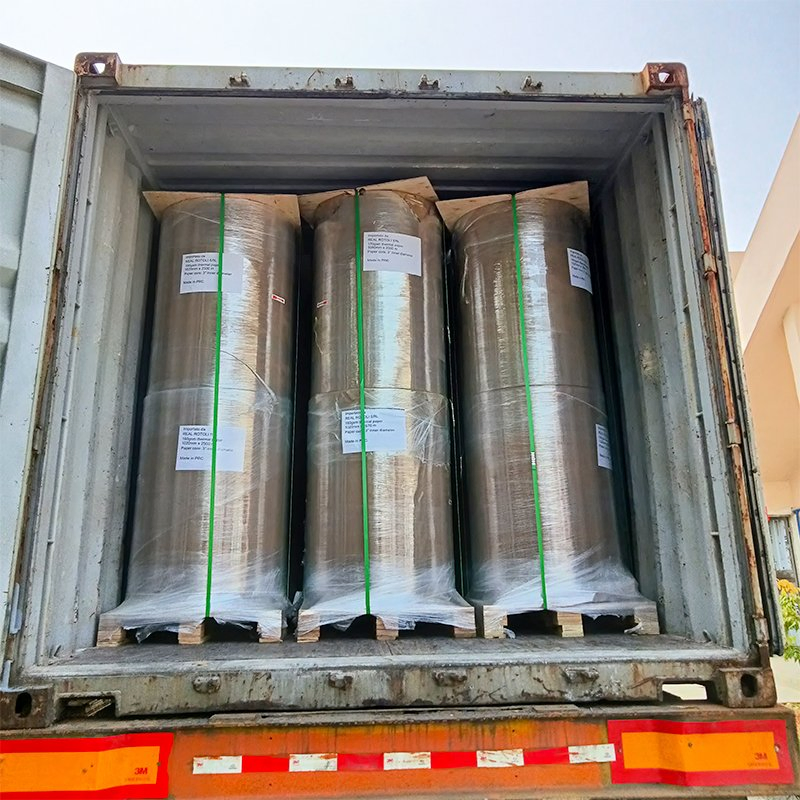 China Wholesale 95# Synthetic Paper Self-Adhesive Label Sticker Glassine Paper Big Roll Raw Material