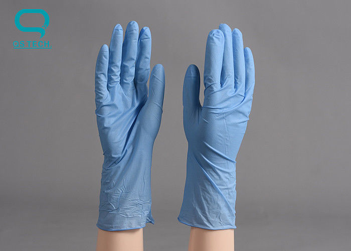Industrial Non-Sterilized Clean Room Blue Nitrile Gloves