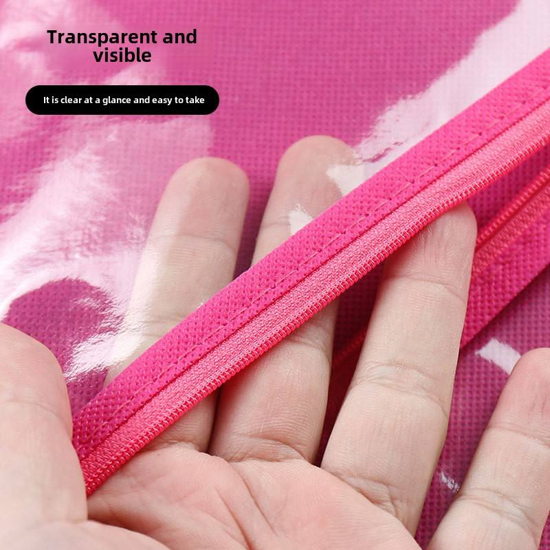 Transparent PVC Wig Bag Non-Woven Fabric Wig Hanging Dustproof Bag
