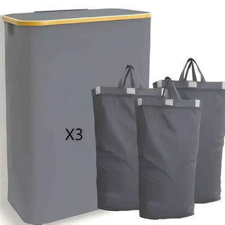 Dirty Laundry Basket Storage Bin Foldable with Inner Bag and Lid