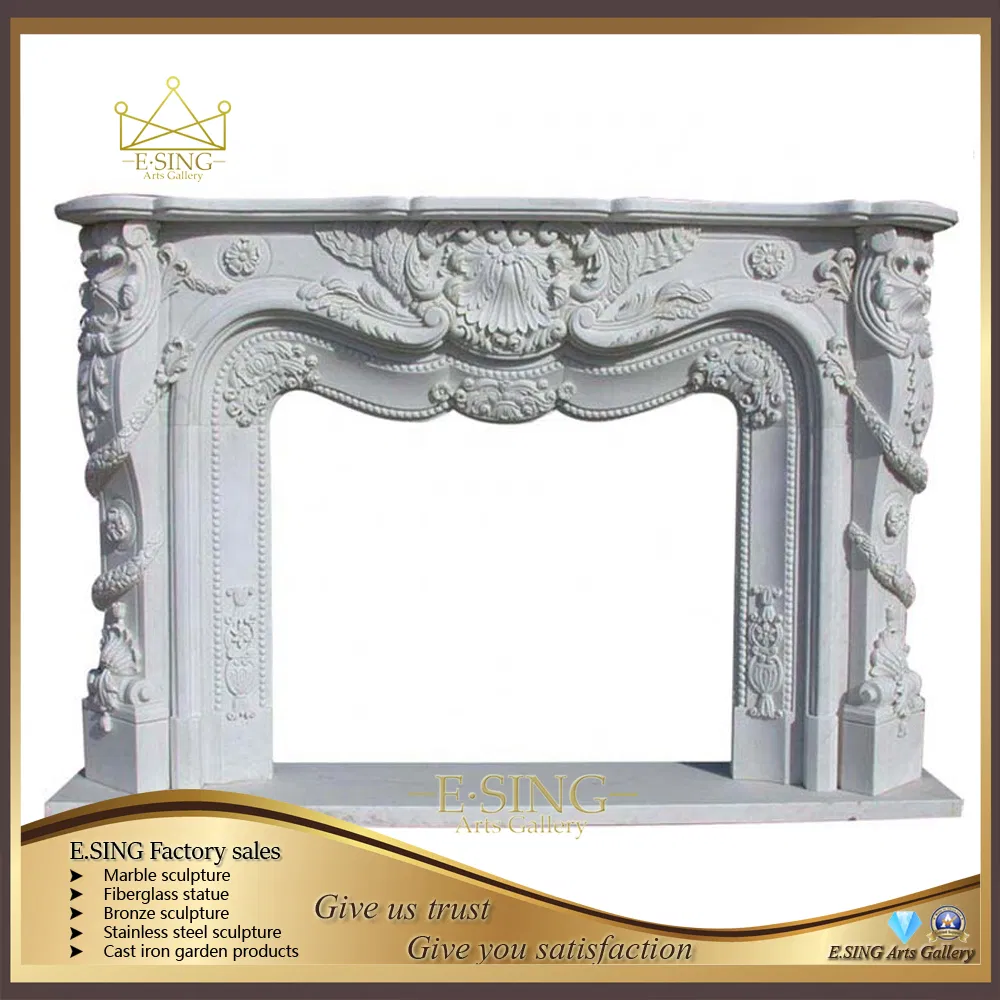 Exported to Worldwide Chinese Wholesale Belgium Marble Fireplace Model