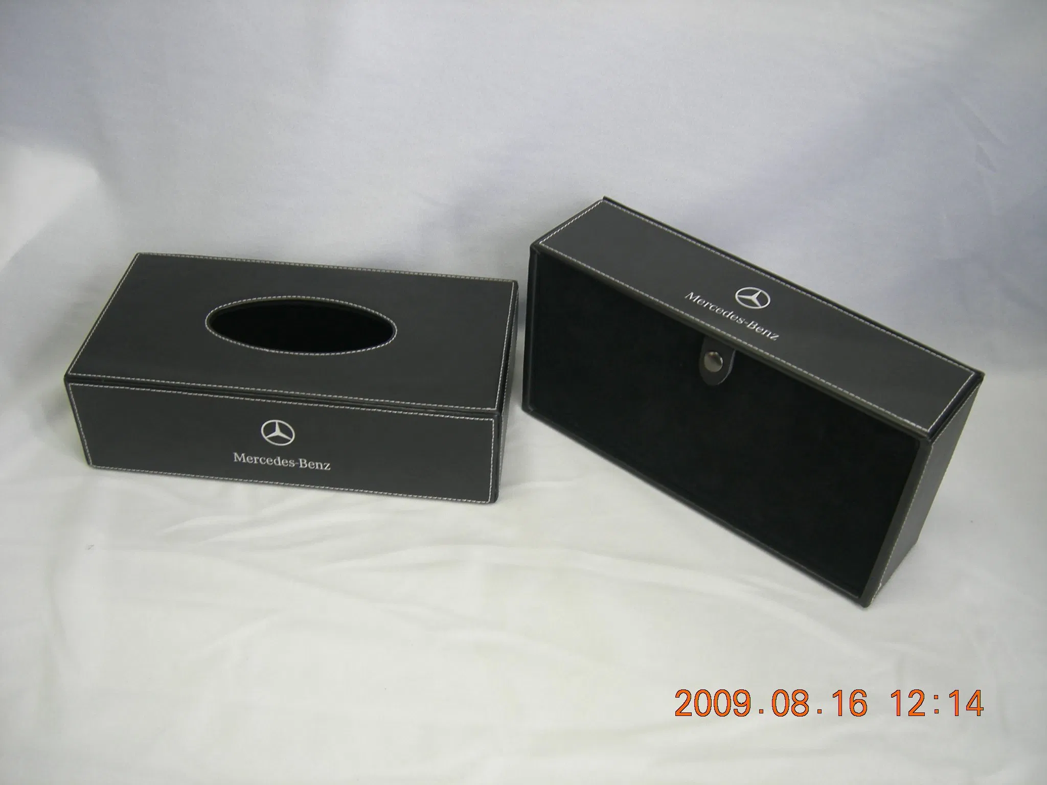 Custom Printed PU Leather Refillable Facial Holder Hotel Room Tissue Box