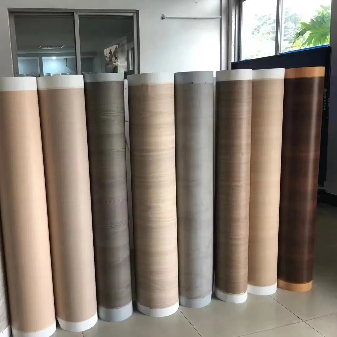 Embossed Wooden Grain Matte Rigid PVC Membrane Sheet Film Foil Roll for furniture Door Wall Decorative