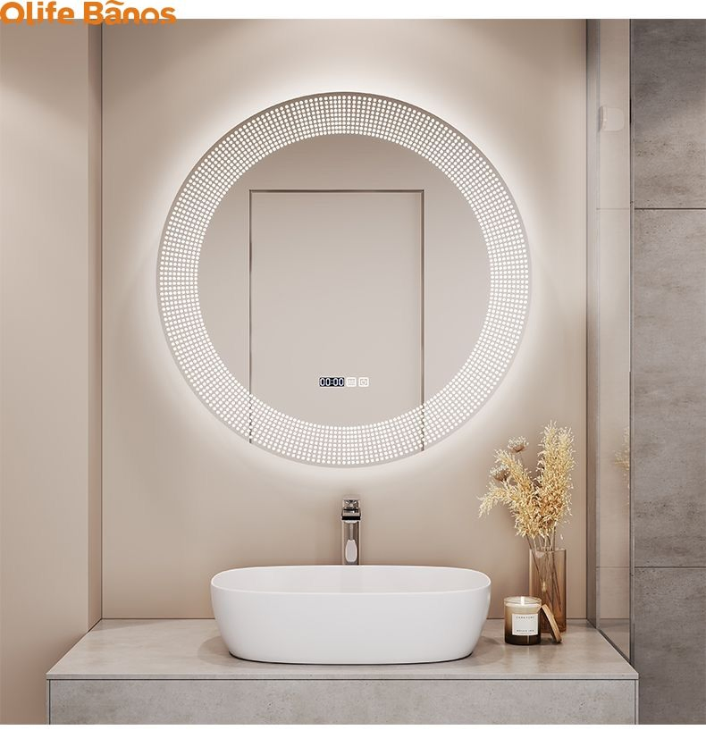 Bath Mirrors Screen Smart Bathroom Mirror with LED Light