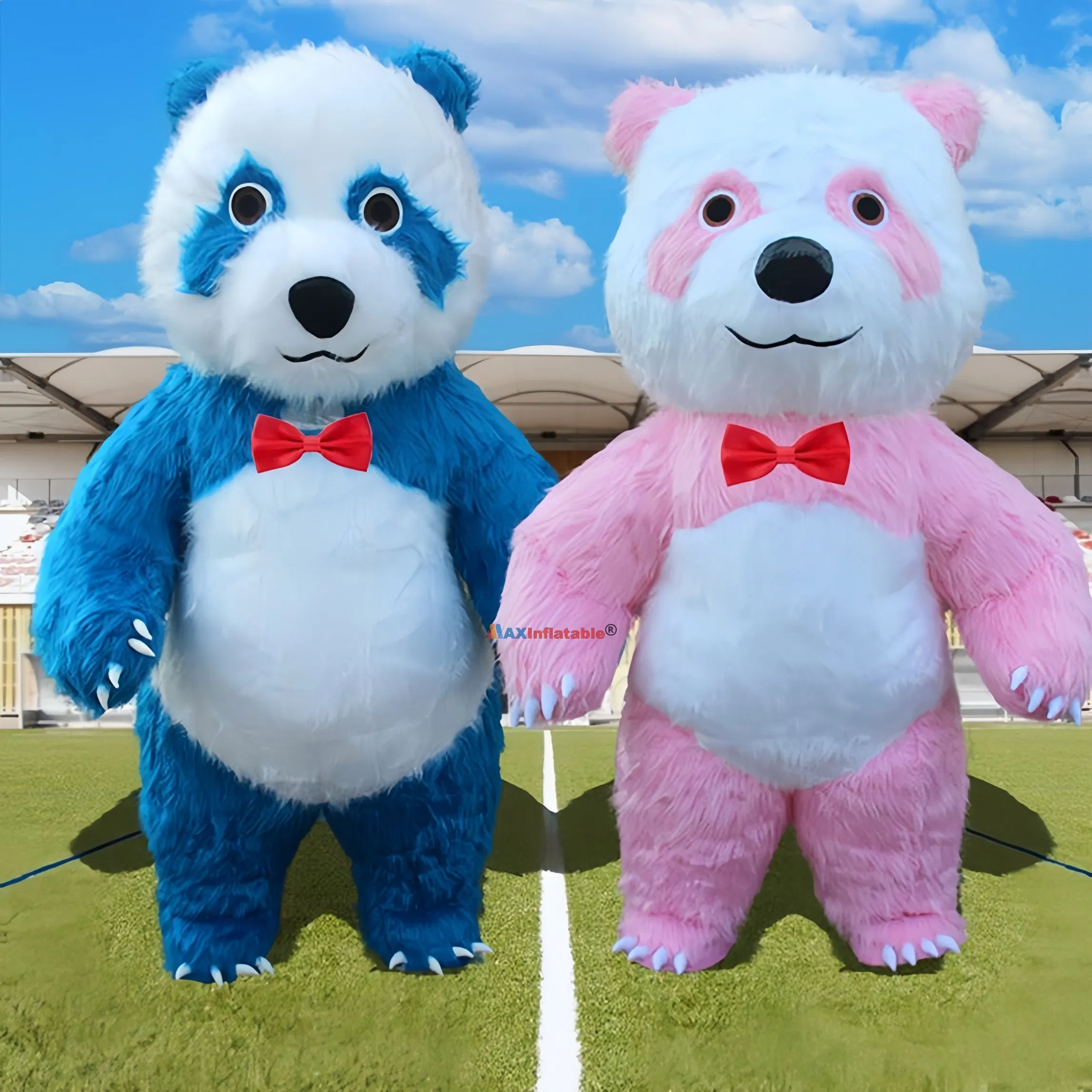 Pink Panda Inflatable Costume for Adults - Cute Panda Mascot Costume for Birthday Parties, Carnivals, Festivals, Interactive Stage Performances, and Props