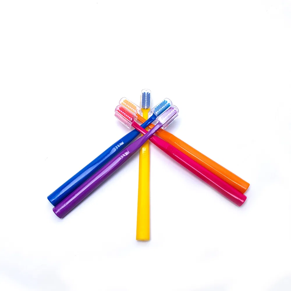 Custom Hard Handle Ultra Transparent Soft Bristles Adult Toothbrush with Logo