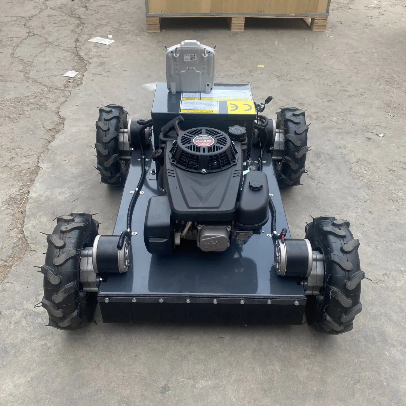 Мини-газонокосилка-робот с бензиновым двигателем, радиоуправление