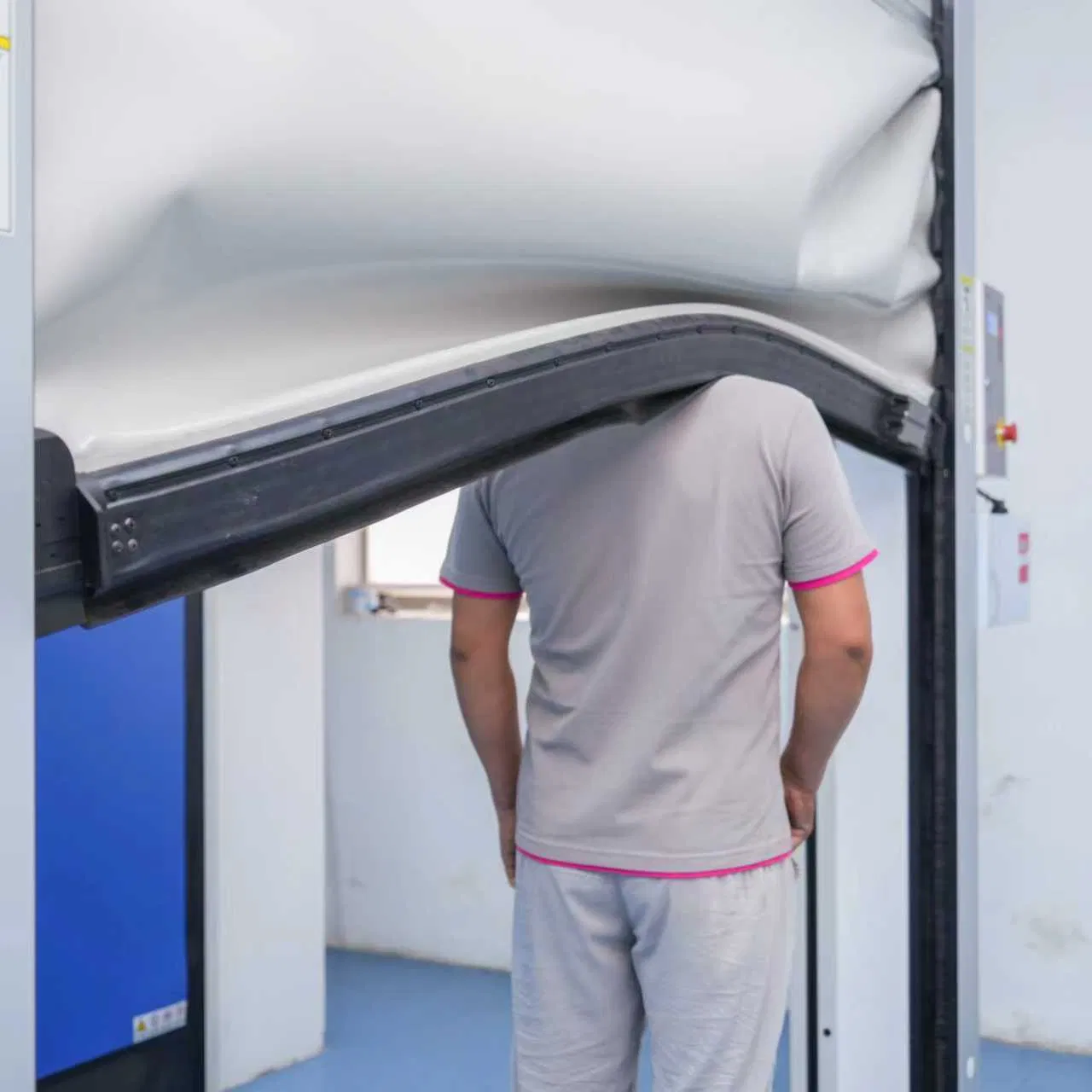 High-Speed Roll up Self Repair Clear Room Zipper Door