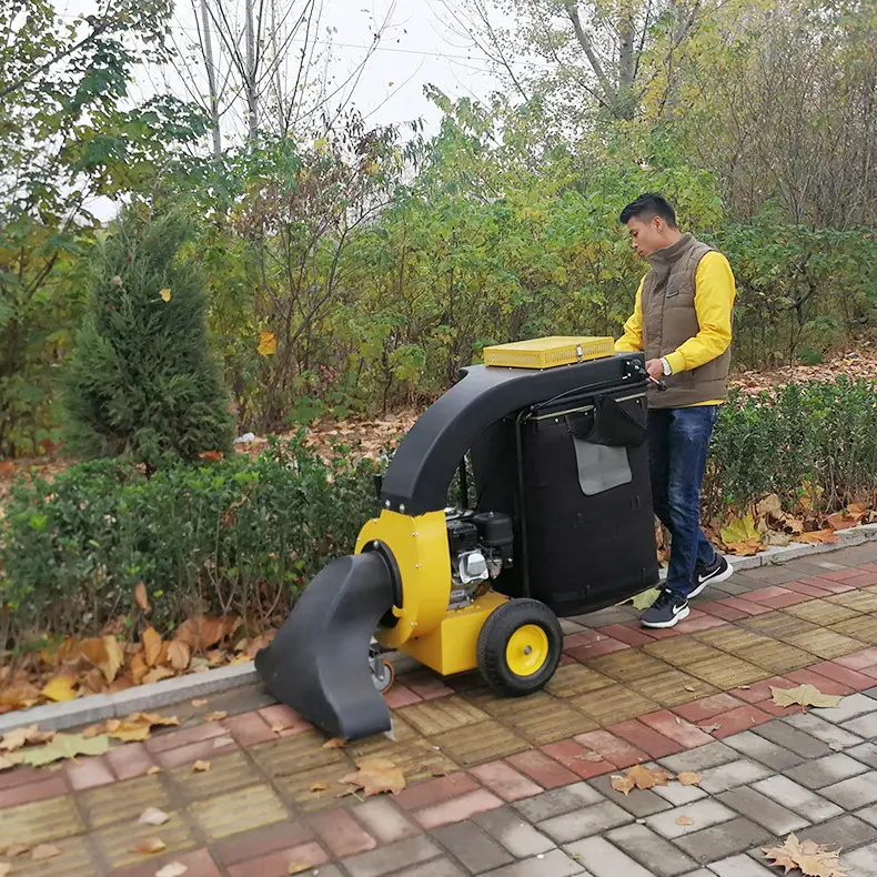 Petrol Outdoor Walk Behind Leaf Collection Equipment Leaf vacuum Cleaner Machine