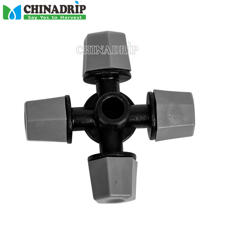 Farm Agriculture Four Way Watering Irrigation Four Outlet Fogger Nozzle Spray Mister
