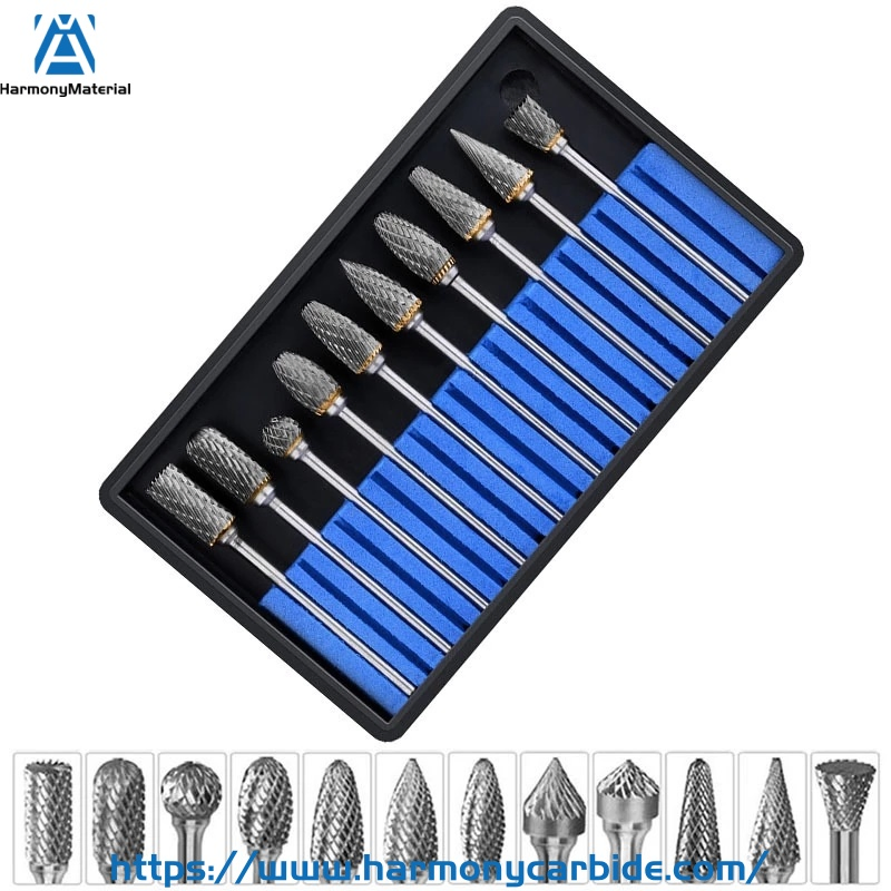 Набор твердосплавных фрез для гравировки и зачистки, 3/32 дюйма