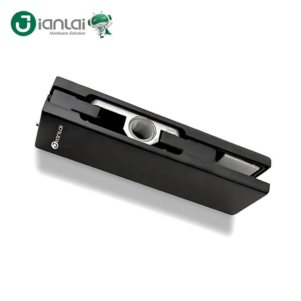 Stainless Steel Office Glass Partition Hardware Matt Black Top Patch Fitting