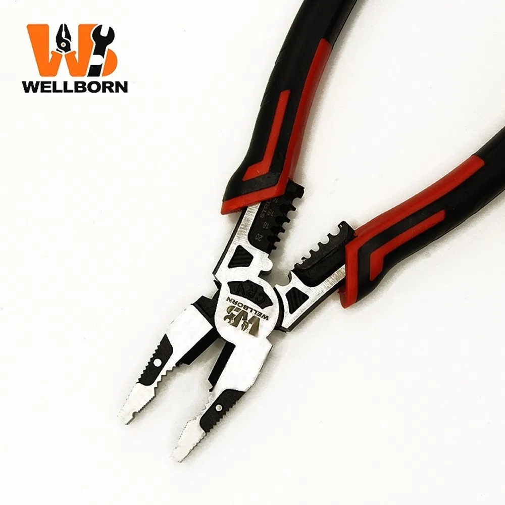 Комбинированные пассатижи Wellborn A-019, 230 мм, красные