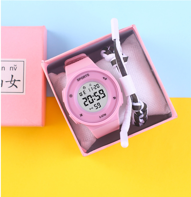 Promotional Selling Multifunction Silicone Band Waterproof Digital Luminous Sports Alarm Watch Students