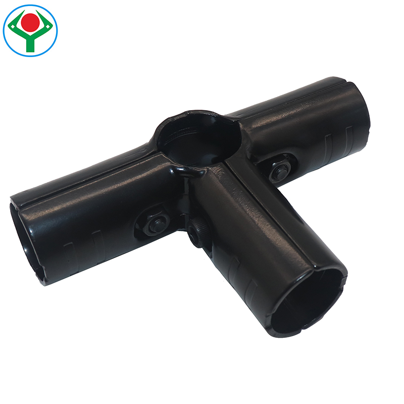 Ys-3 Recyclable ESD 4 Way Cross Metal Joint Set for Antistatic Lean Pipe Workbench