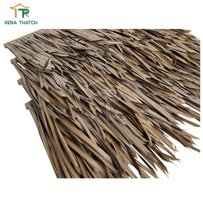 Long Lasting Recyclable Synthetic Artificial Thatch Roof Umbrellas Plastic Mexican Palapa Thatch