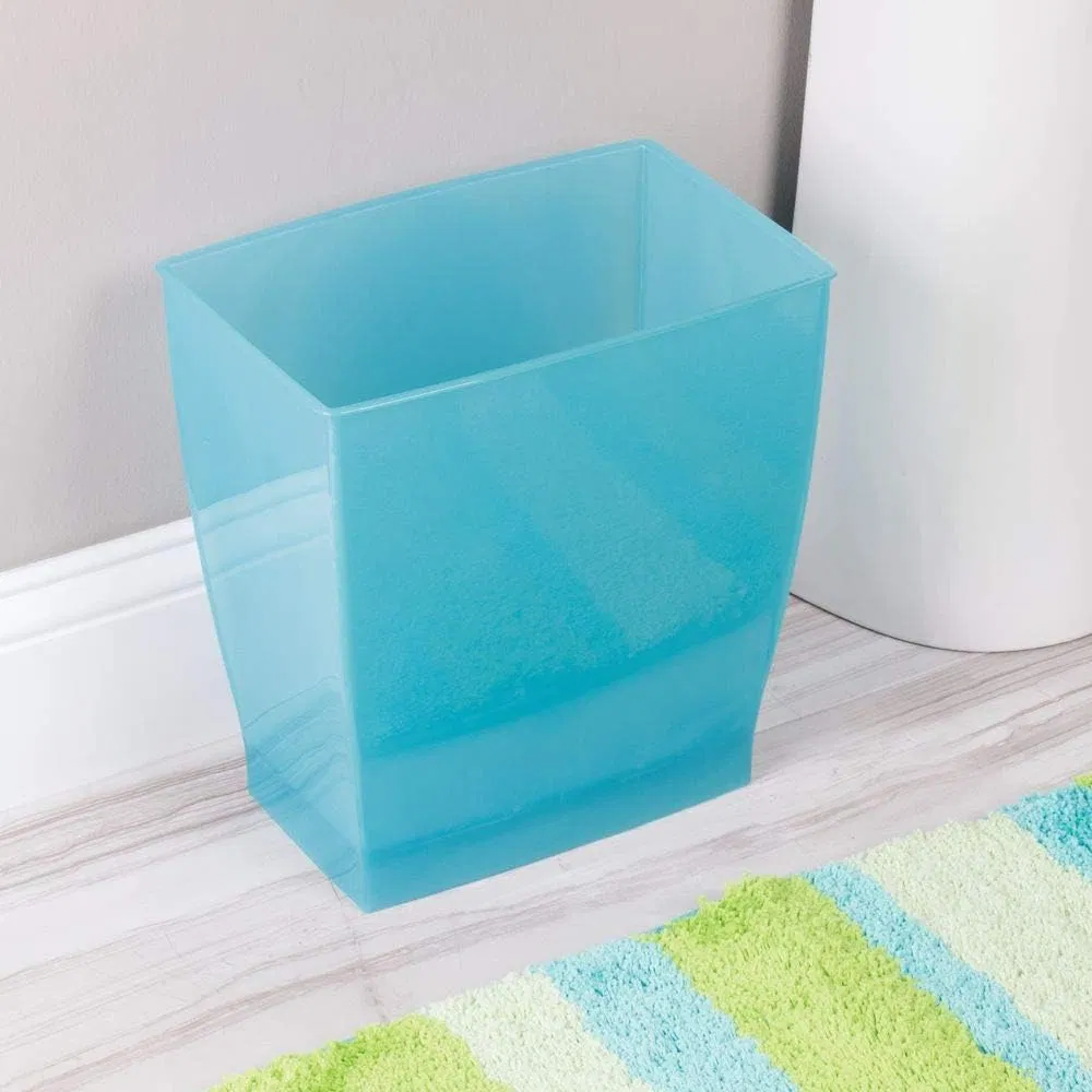 Мусорное ведро прямоугольное с педалью, цвет темно-синий