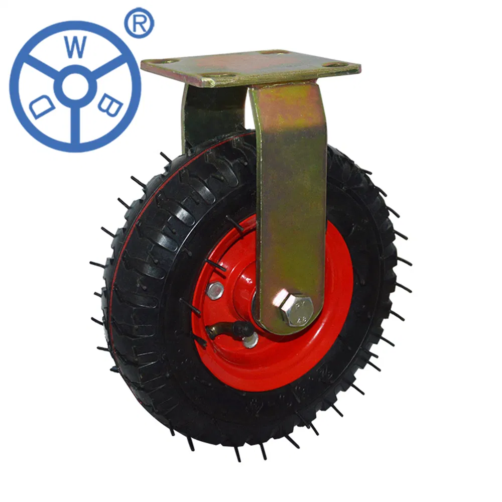 4 5 6 8 Inch Swivel Wheel Pneumatic Caster Wheels Black Rubber Wheels Heavy Duty Trolley Wheels