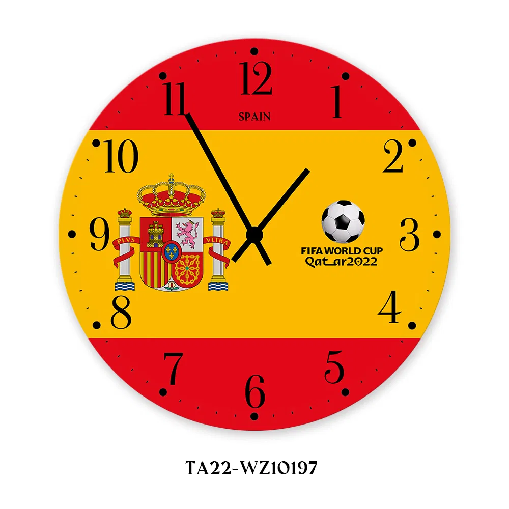 World Cup Nordic Style Light Luxury Glass Wall Clock for Bedroom