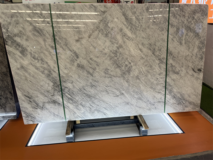 Natural Marble Grey White Stone with Veins Slab Tiles