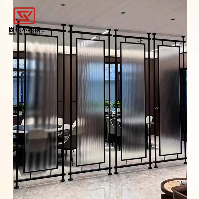 Elegant Stainless Steel Decorative Glass Curtain Wall Partition