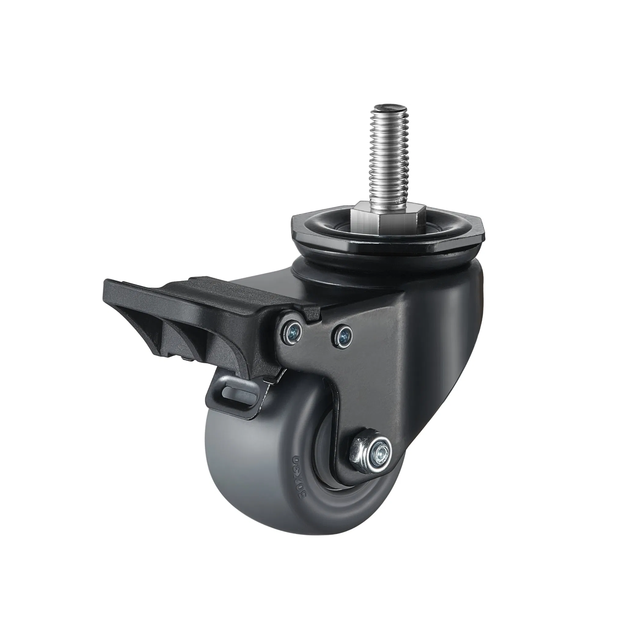Light Duty Caster 1.6′ ′ 2′ ′ Silent Fixed Castor for Furniture Office Home