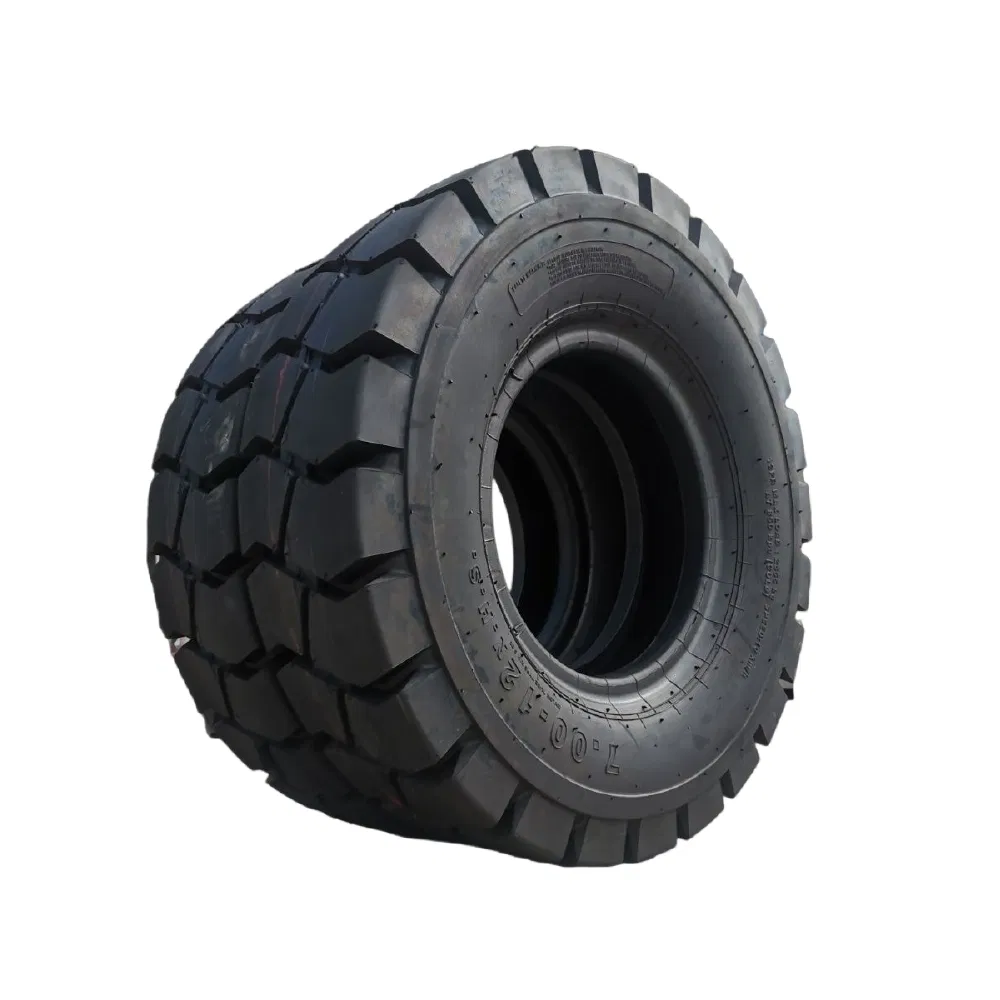 Шины для погрузчиков: пневматические, цельнолитые, 7.00-12