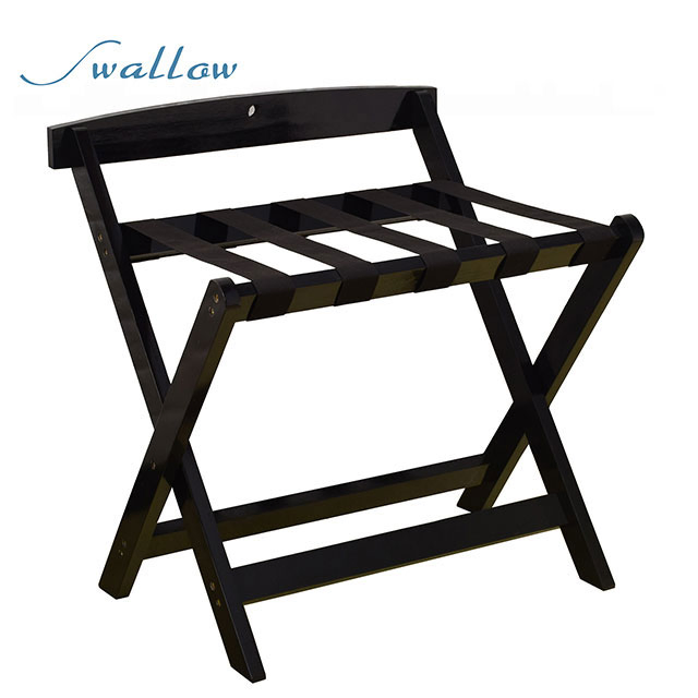 Bedroom Bamboo Foldable Luggage Rack for Hotels, Swallow Bamboo Folding Luggage Rack