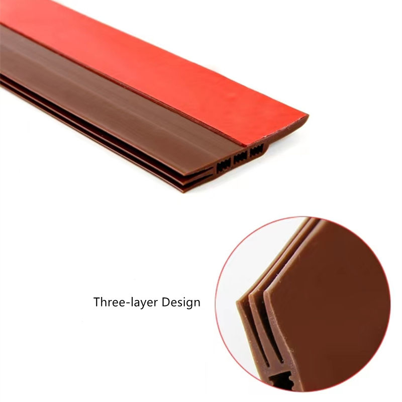 Waterproof Under Door Sweep Door Draft Stopper Bottom Seal Strip Rubber Door Gap Cover