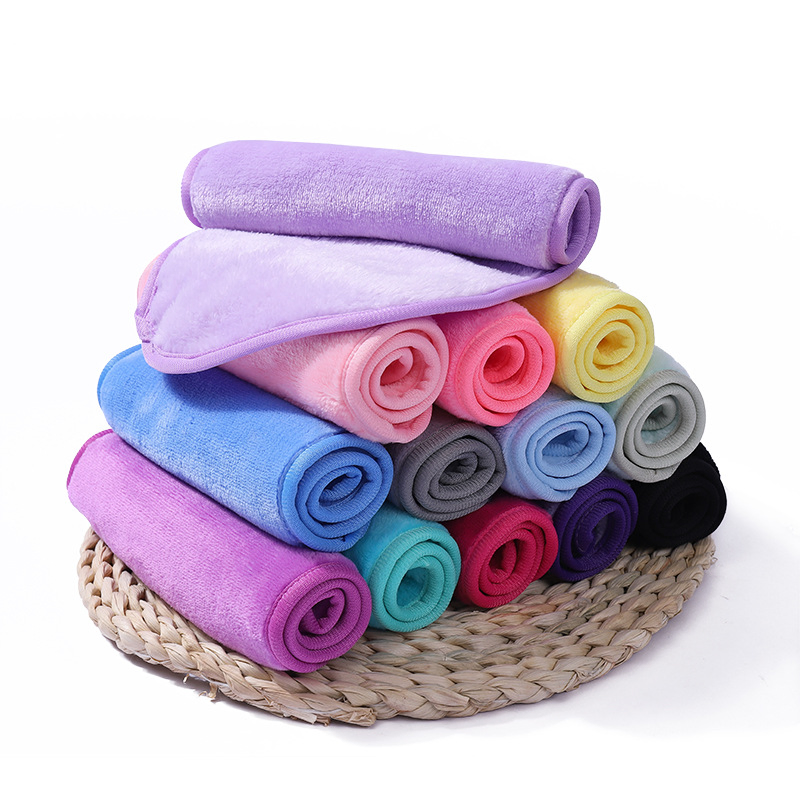 Amazon Hot Multiple Colors Reusable Microfiber Cleaning Makeup Removal Towel Suitable for All Skin Types Makeup Remover Cloth
