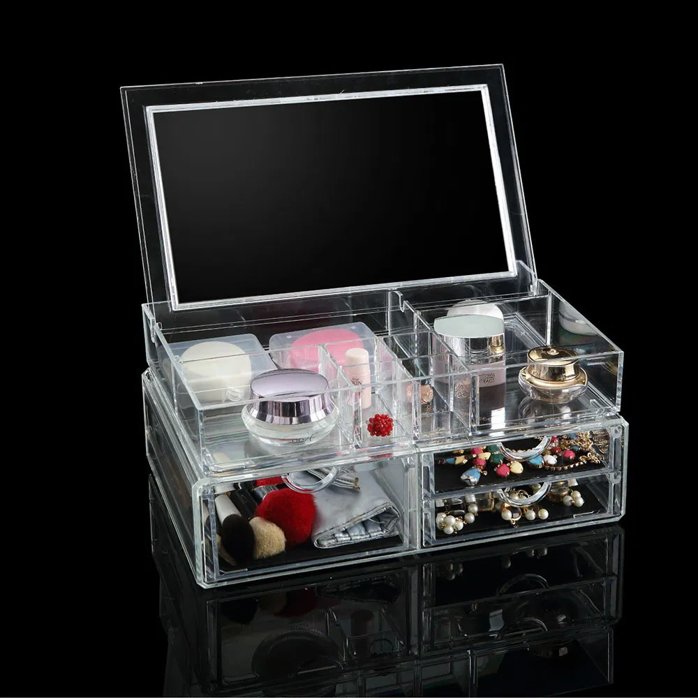 Cross Border Desktop Acrylic Cosmetic Transparent Visible Portable Makeup Storage & Organization