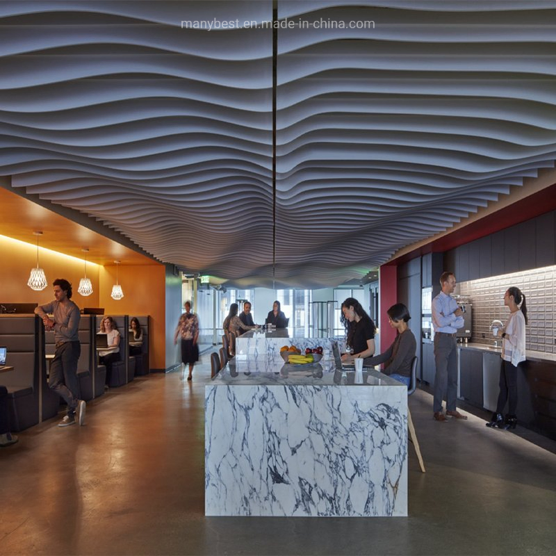 Customized False Decorative Aluminum Curved Baffle Ceiling