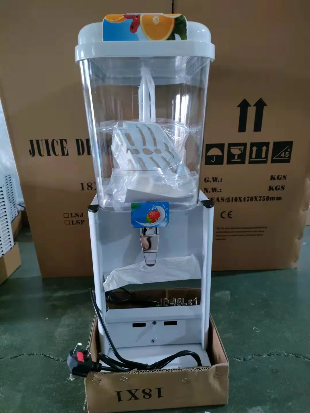 Commercial 1 Tanks Cold Juice Dispenser Beverage Large Capacity Drink Dispenser