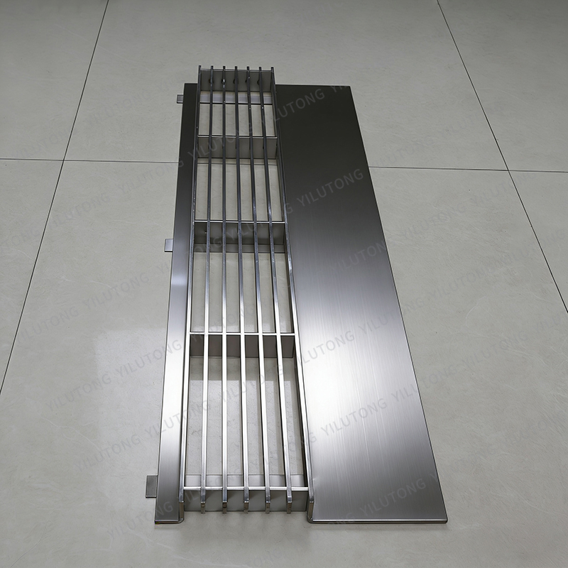 Heavy-Duty Stainless Steel Linear Drain Channel Cover for Road Drainage