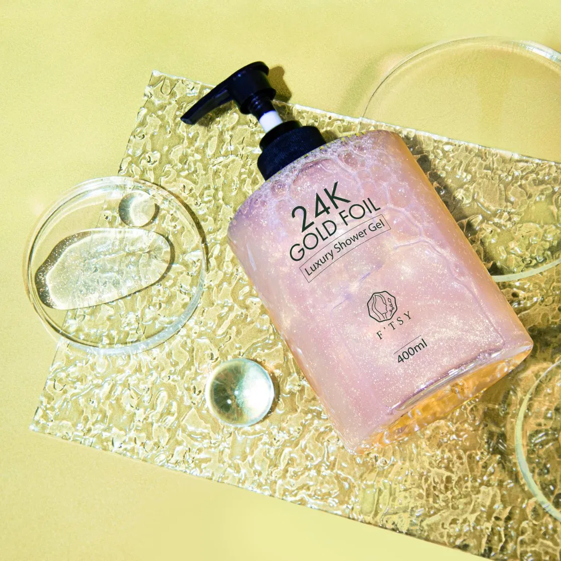 High Quality Shower Gel 24K Pure Gold Cool Smooth Luxury Effect Natural Body Wash